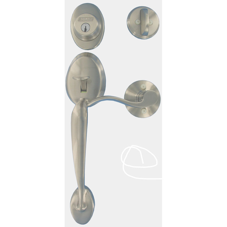 Schlage Plymouth Handleset with Single Cylinder Deadbolt and Door Knob